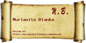 Murlasits Blanka névjegykártya